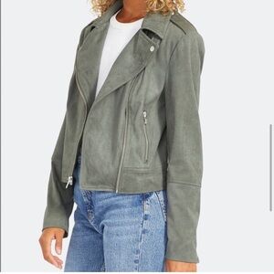 BB Dakota Not Your Baby Moto Jacket Olive Green